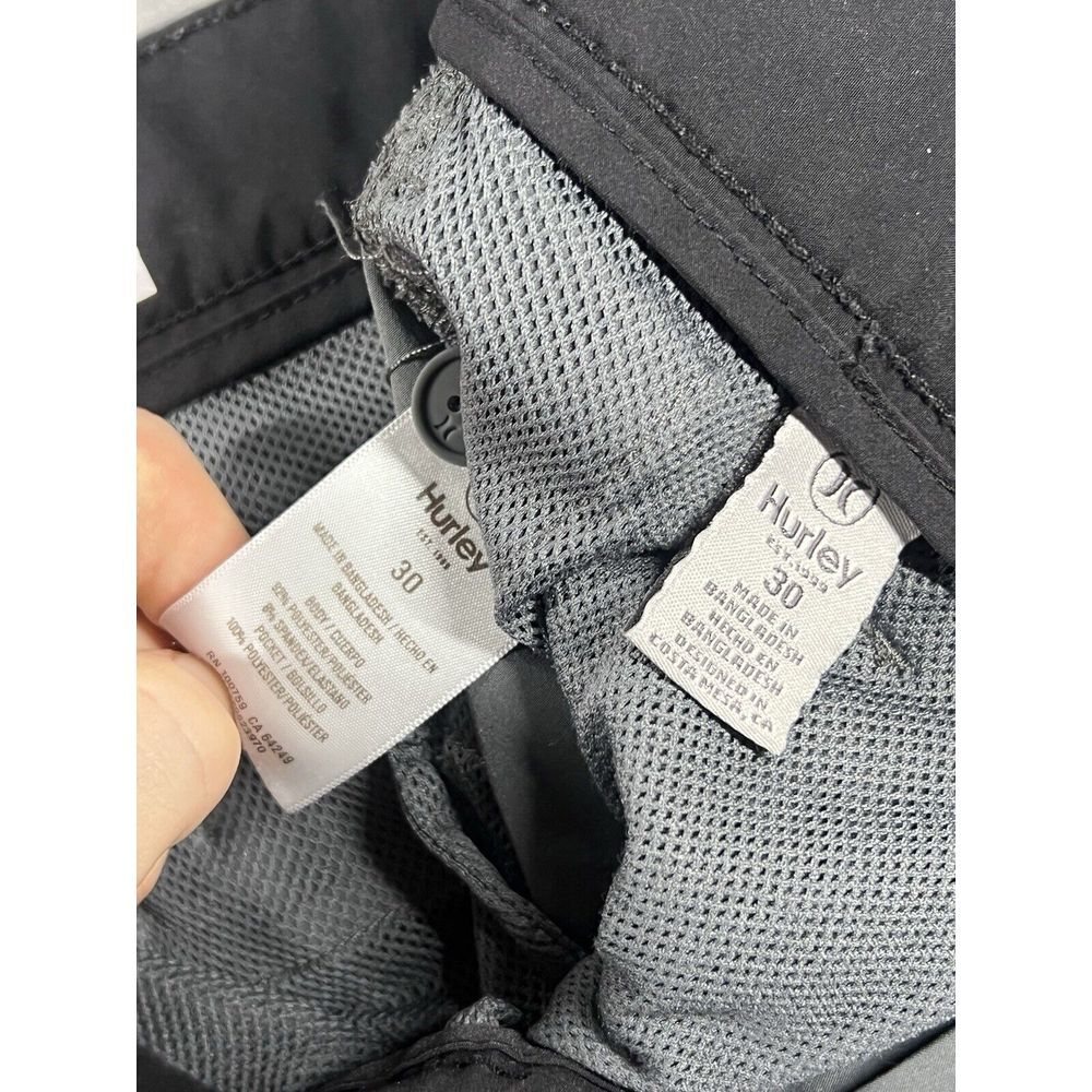 Hurley Shorts Men M Gray 30x9 Hybrid Flat Front Causal Lightweight Chino Minimal - Picture 7 of 10